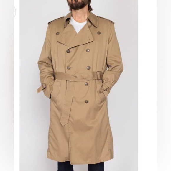 Vintage London Fog maincoats lined trench coat 40 long - Picture 1 of 11